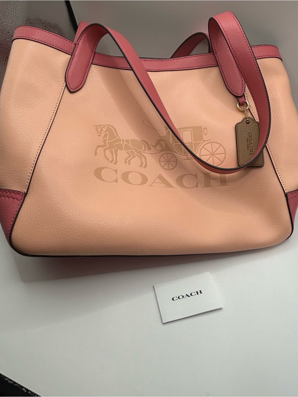 Coach Horse and Carriage Faded Blush Tote - Picture 2 of 11